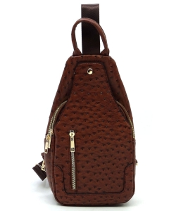 Ostrich Sling Backpack OR2766 BROWN